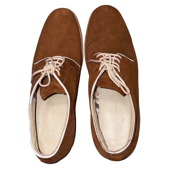 Unline by Alfredo Bannister Brown Suede Oxford Shoes     Size: EU 43 US 10 main image 4